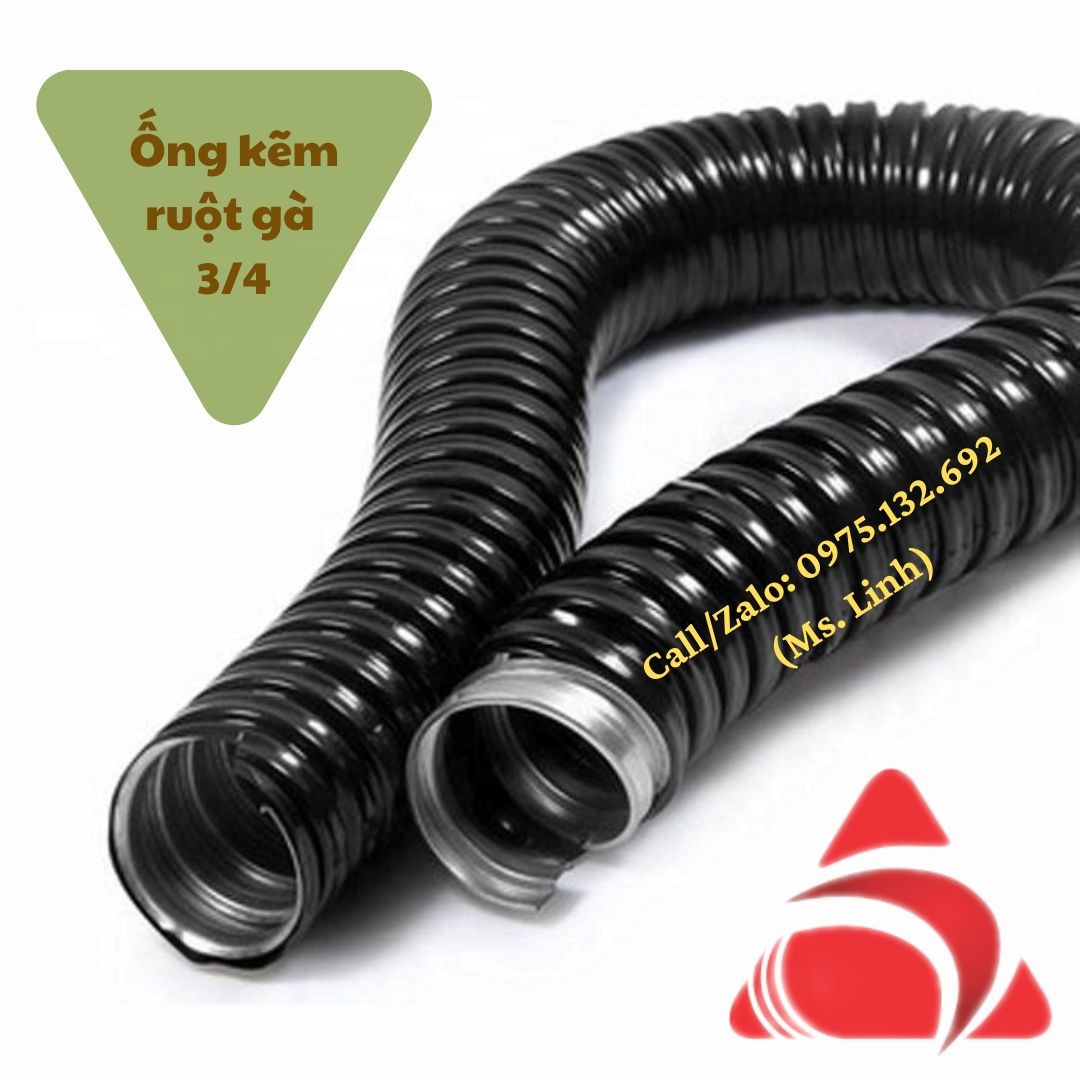 Ống thép ruột gà bọc nhựa PVC 3/4